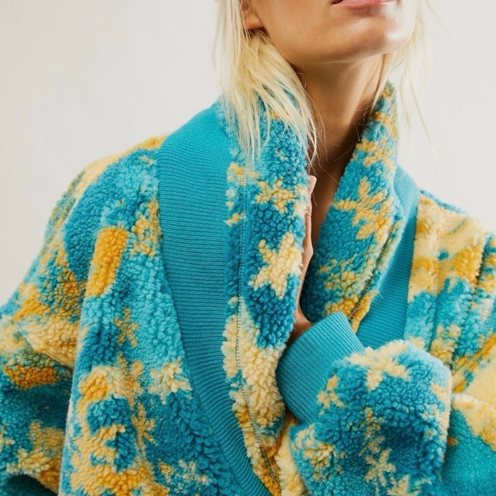 FREE PEOPLE ROSIE SHERPA PRINTED JACKET size xs - Picture 3 of 5